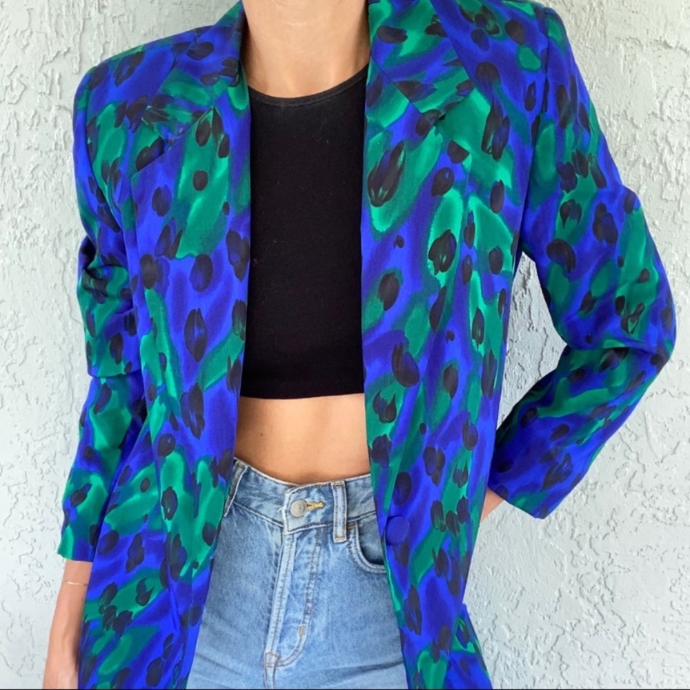Alyssa Carr size XS multi-colored printed blazer